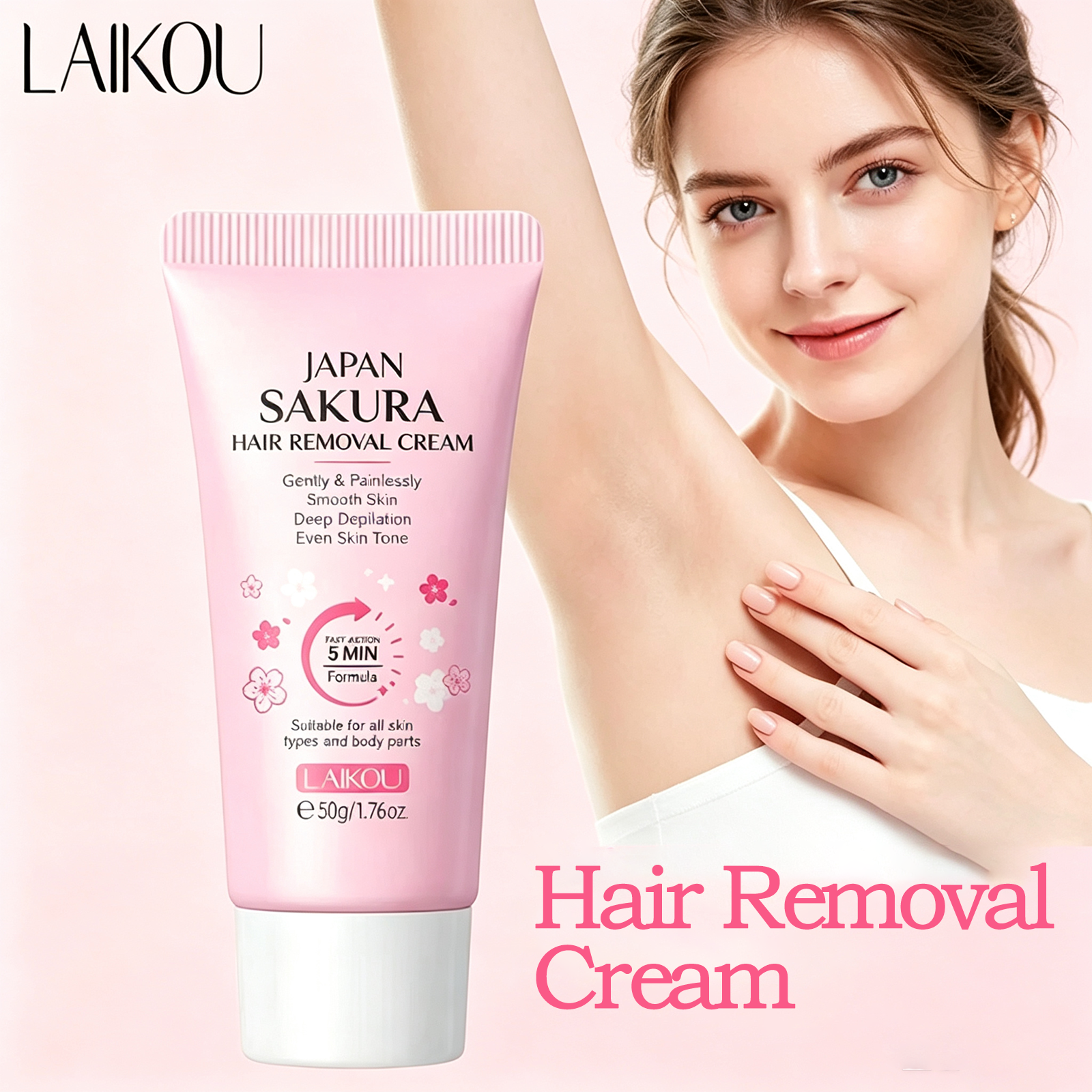 Hair Care In Japan - LAIKOU Japan Sakura Hair Removal Cream