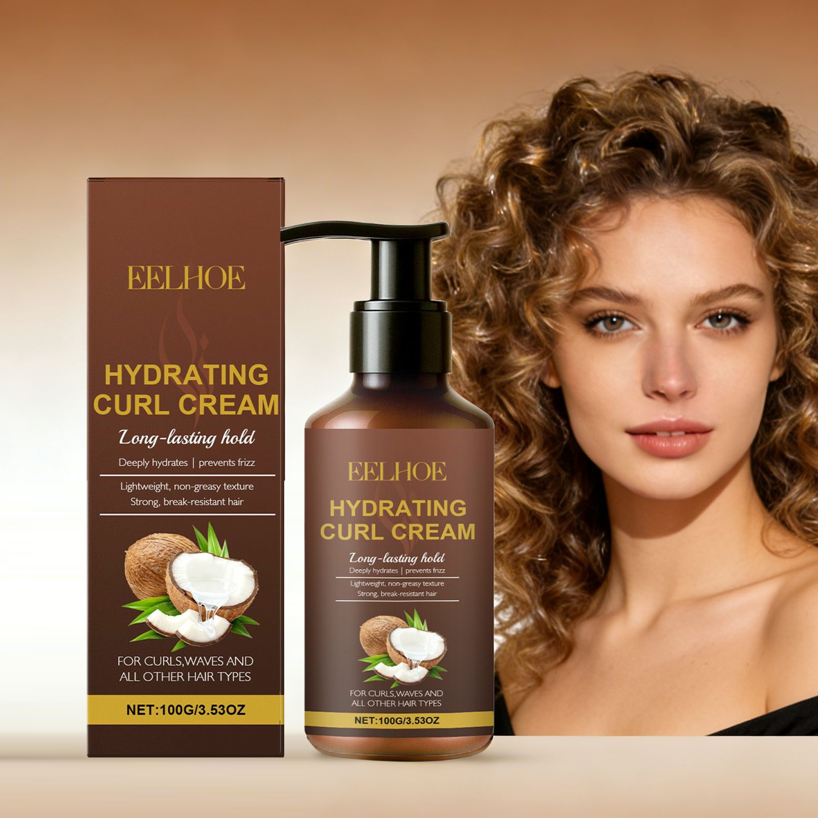 Hair Care Curly Hair - Curl Styling Cream for Wavy and