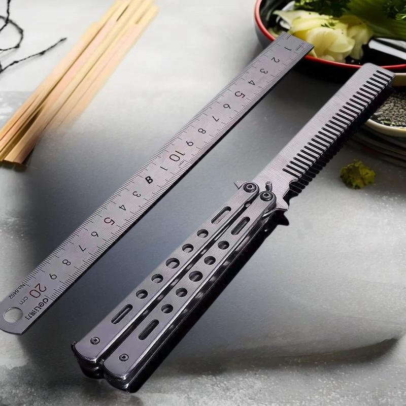 Hair Care Guide - 1Pcs Stainless Steel Practice Training Butterfly