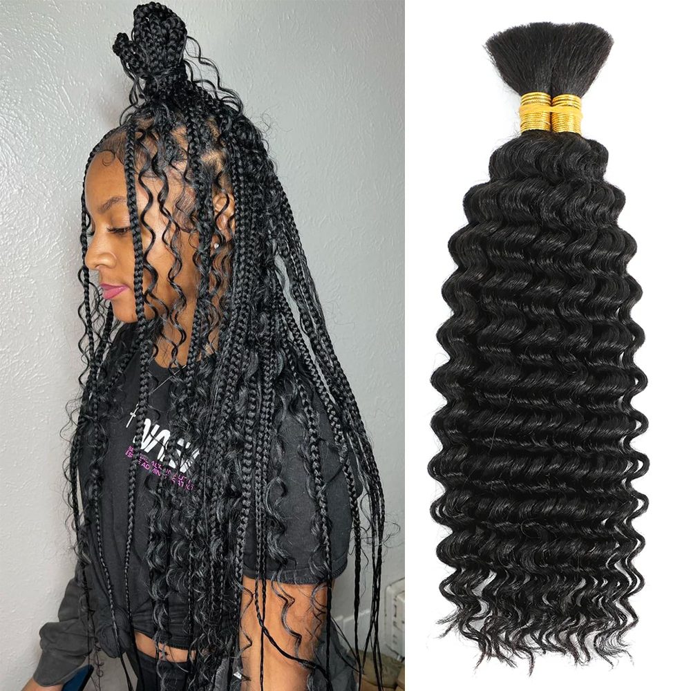 Hair Care Curly Hair - Bulk Human Hair Deep Wave For
