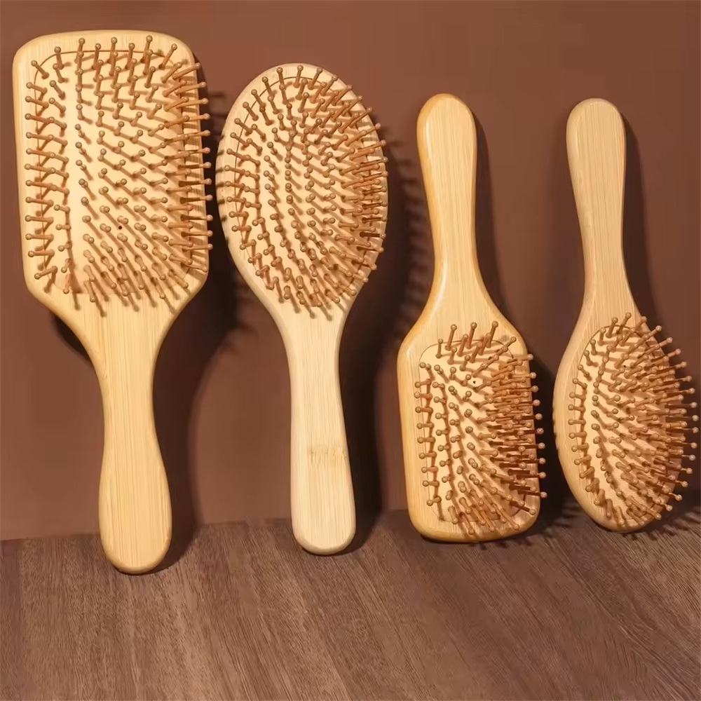 Bamboo Hair Brush - 1pc Eco Bamboo Hair Brush Nature