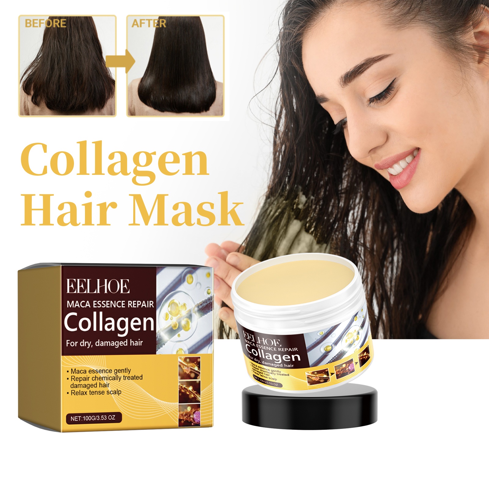 Hair Care Hair Mask - Collagen Hair Mask Reduce Dryness And