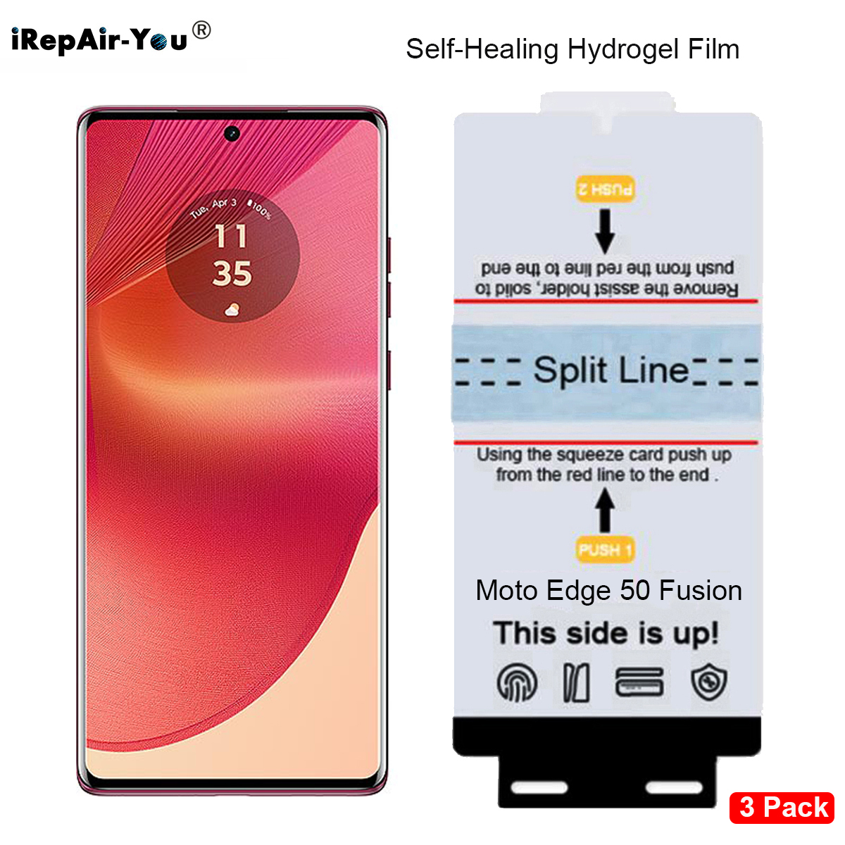 Edge Control Gel - 3Pcs Self Healing Hydrogel Gel Film