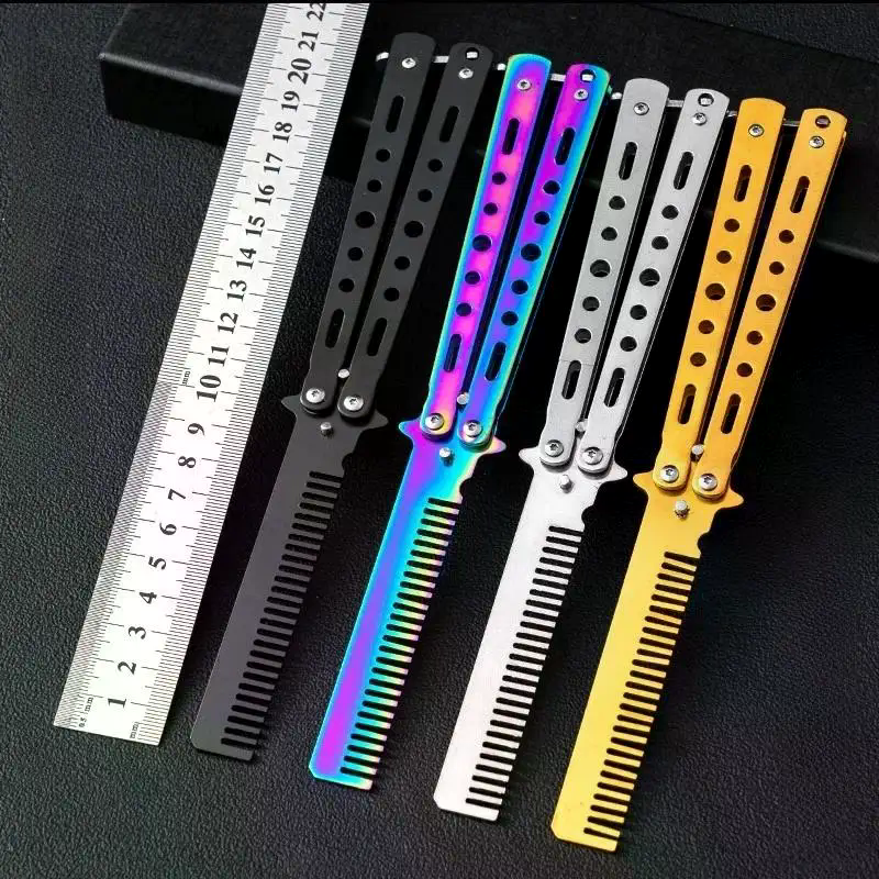 Hair Care Guide - 1Pcs Stainless Steel Practice Training Butterfly
