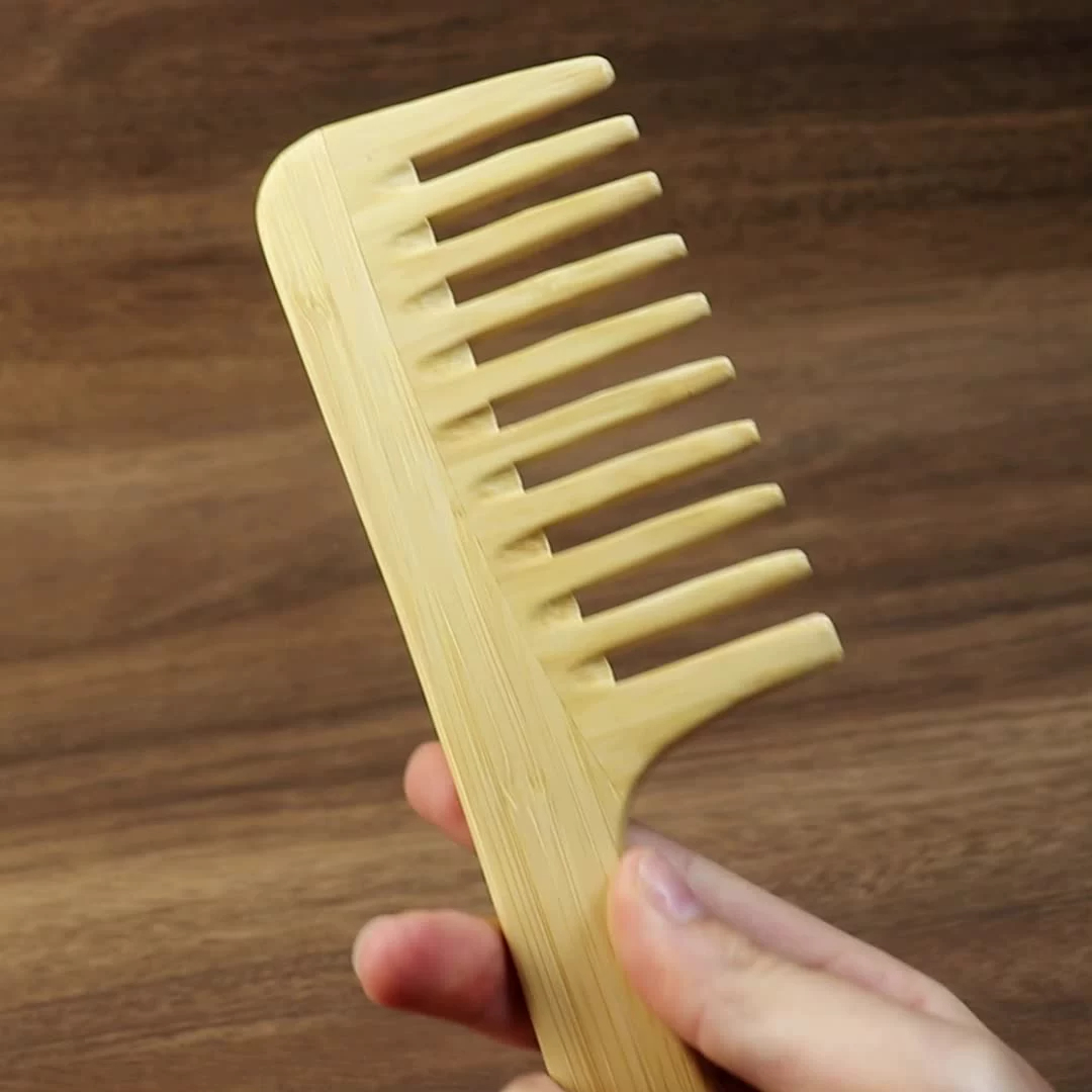 1 Pc Natural Bamboo Wide-Tooth – Bamboo Hair Brush recenzja i cena