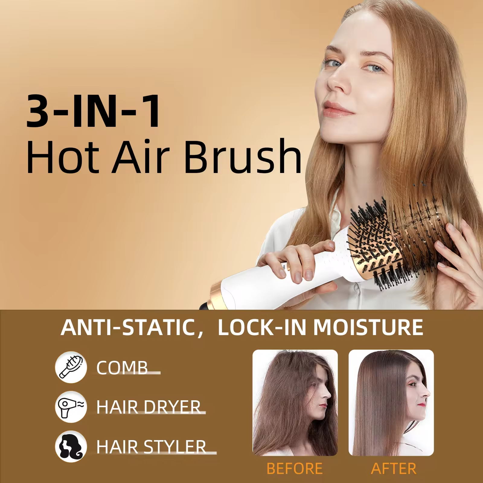 3-in-1 Hot Air Brush with Nega – Hair Care Curly Hair recenzja i cena