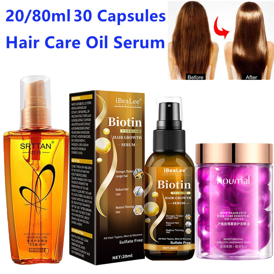 20/80ml 30 Capsules Biotin Hai – Hair Care Essence Oil Spray recenzja i cena