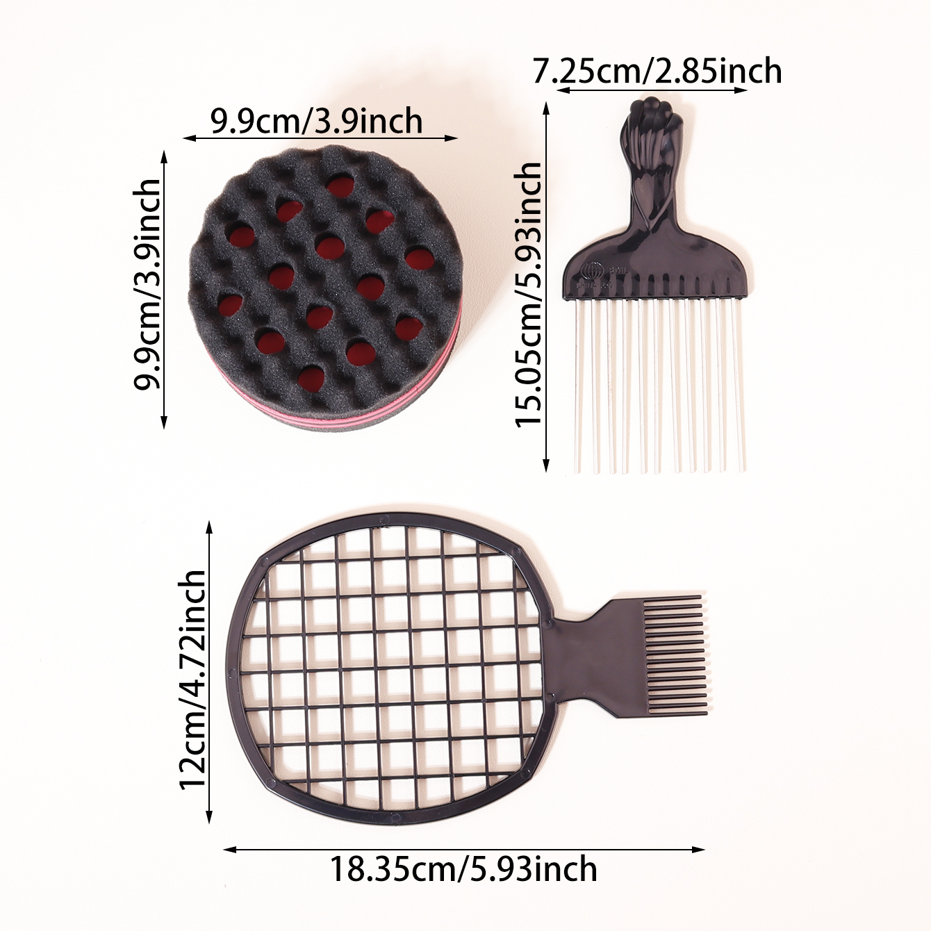 3 pieces/set of black perm spo – Hair Care Curly Hair recenzja i cena