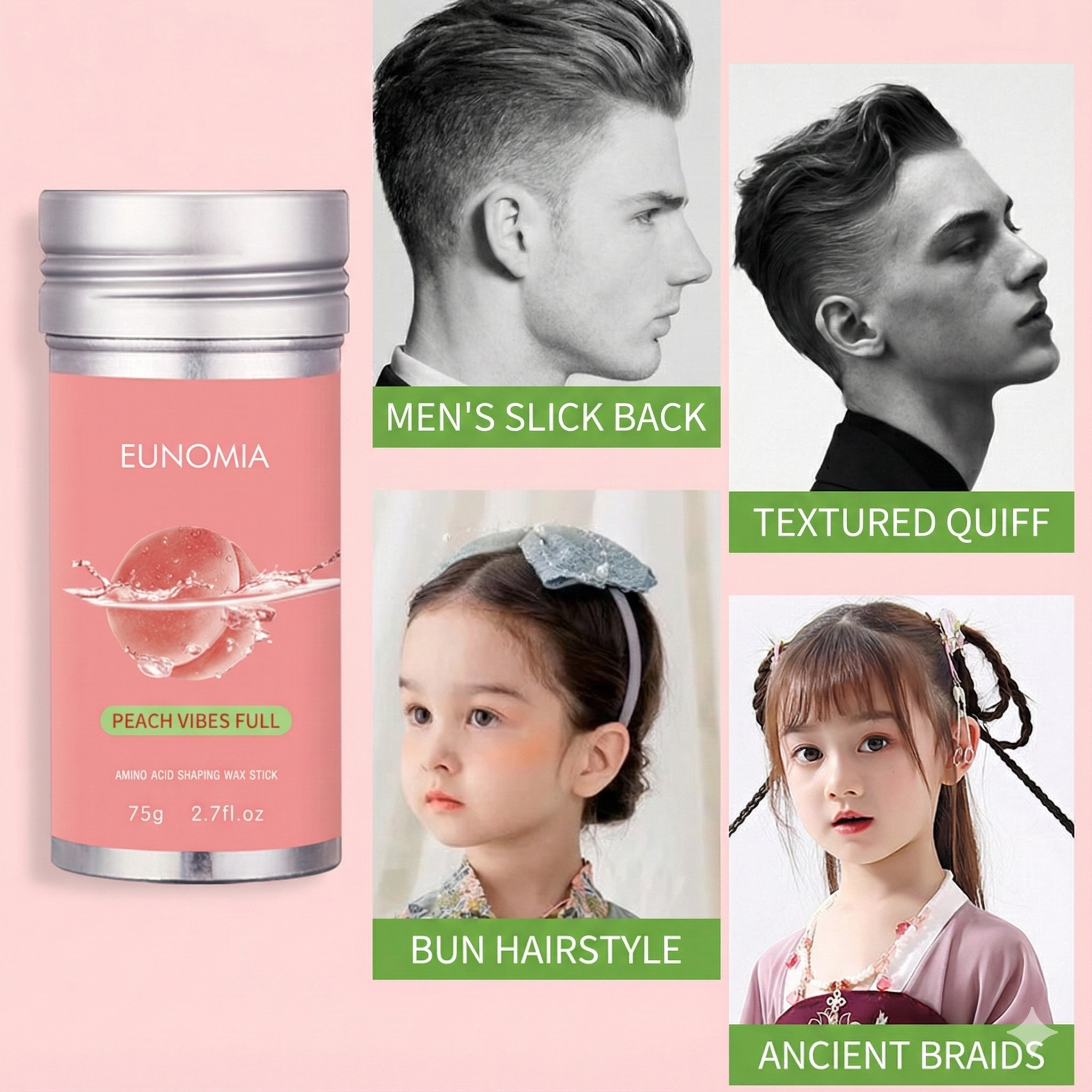 Peach Hair Wax Stick 75g Edge  – Edge Control Gel recenzja i cena