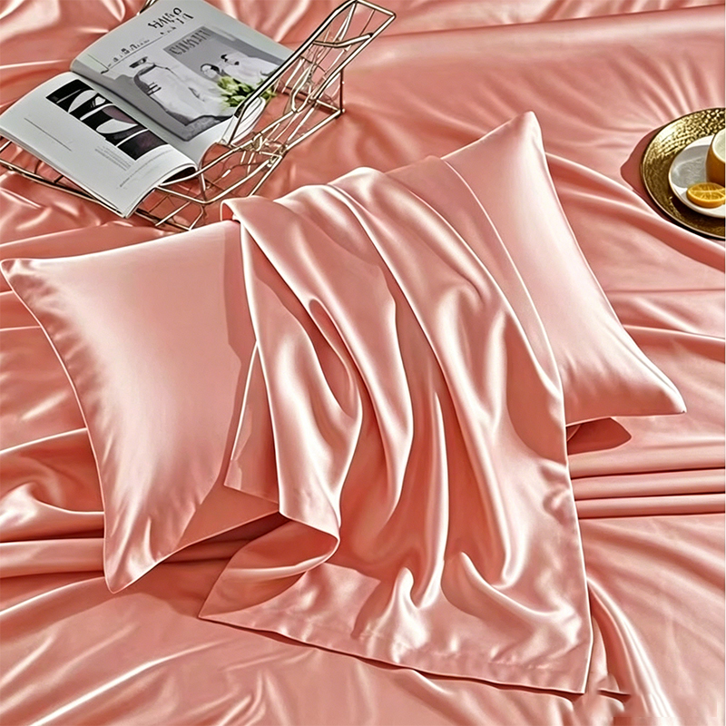 2-piece Set Solid Color Imitat – Satin Pillowcase Silk recenzja i cena