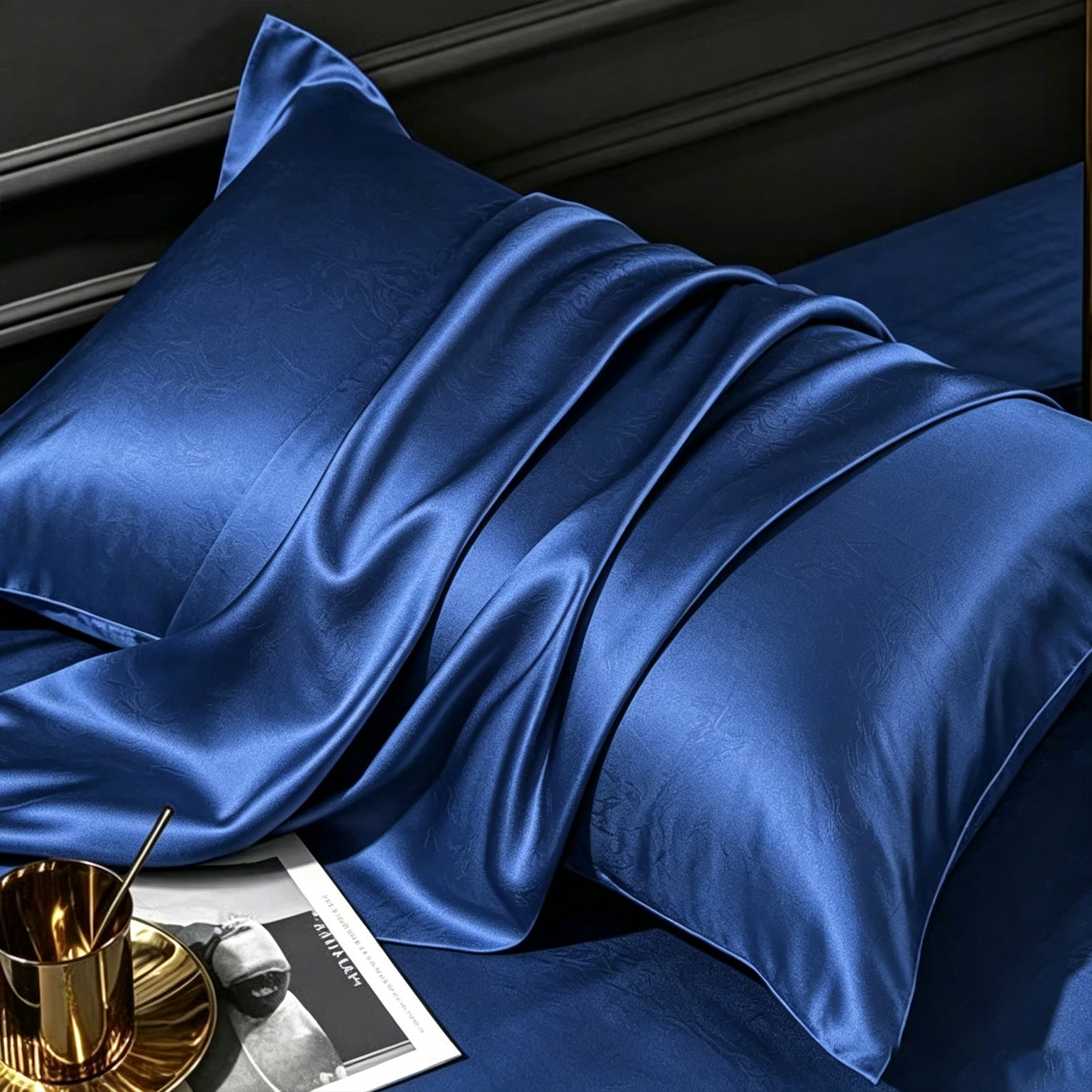 2-piece Set Solid Color Imitat – Satin Pillowcase Silk recenzja i cena