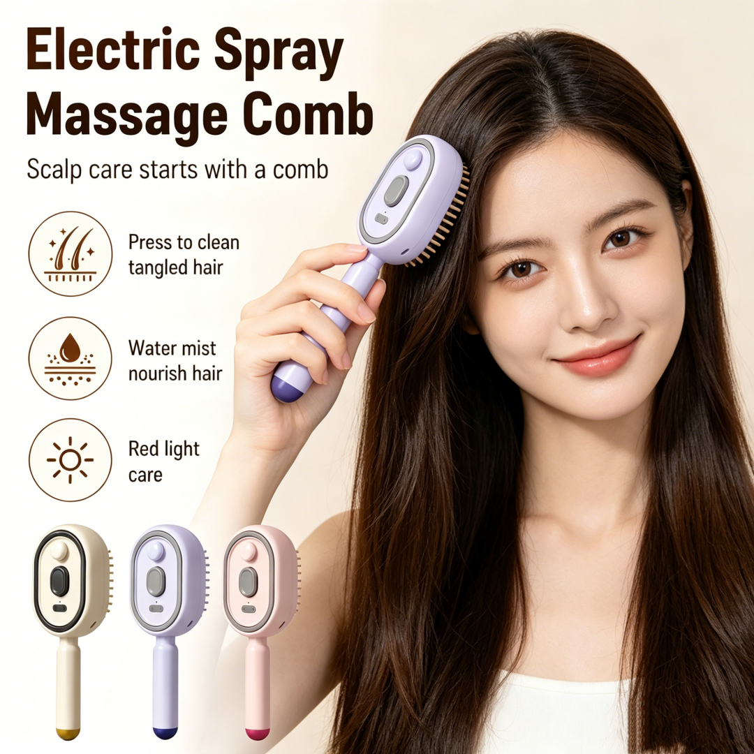 Electric Spray Hair Brush Leav – Hair Care Essence Oil Spray recenzja i cena
