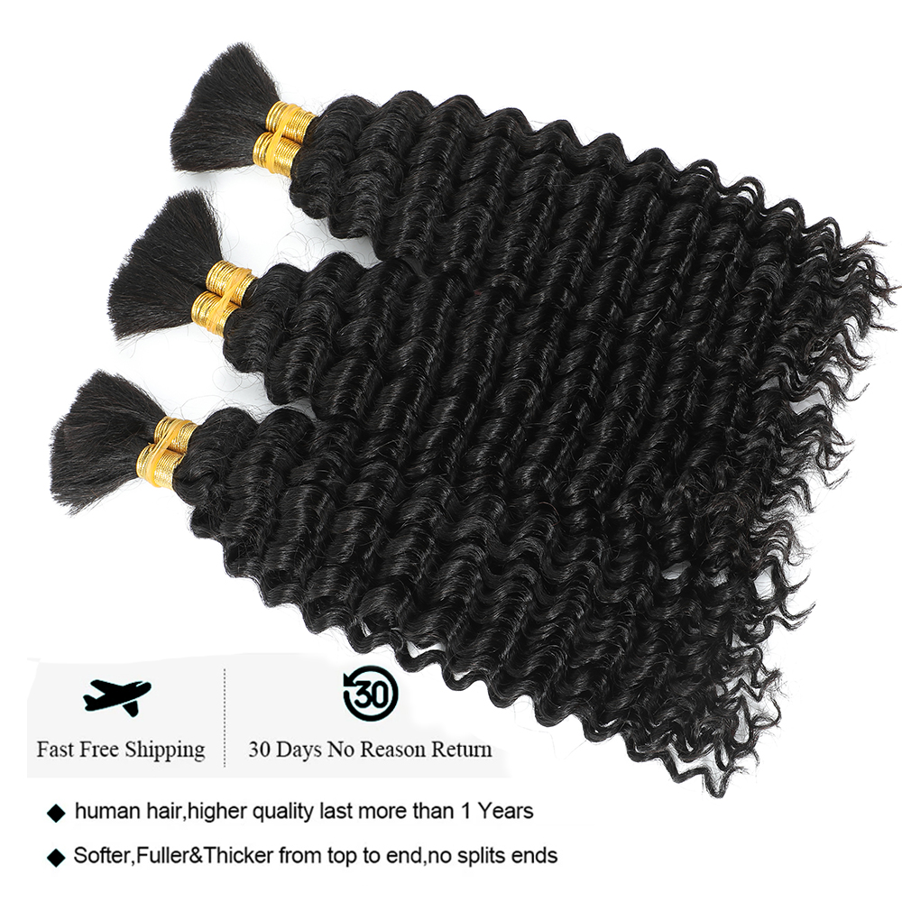 Bulk Human Hair Deep Wave For  – Hair Care Curly Hair recenzja i cena