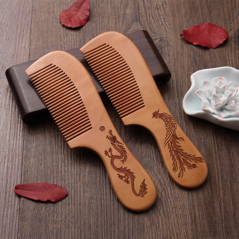 Natural Peach Wood Hair Comb C – Bamboo Hair Brush recenzja i cena