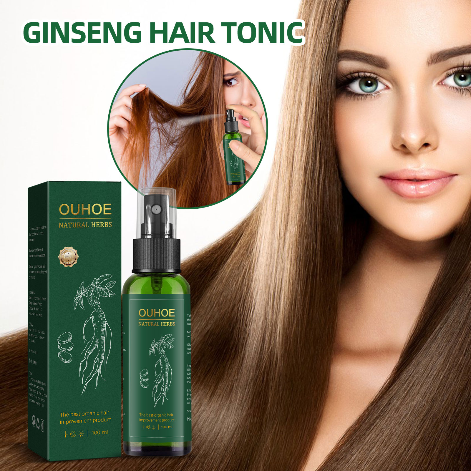 Natural Herbal Ginseng Hair Ca – Hair Care Herbal Products recenzja i cena