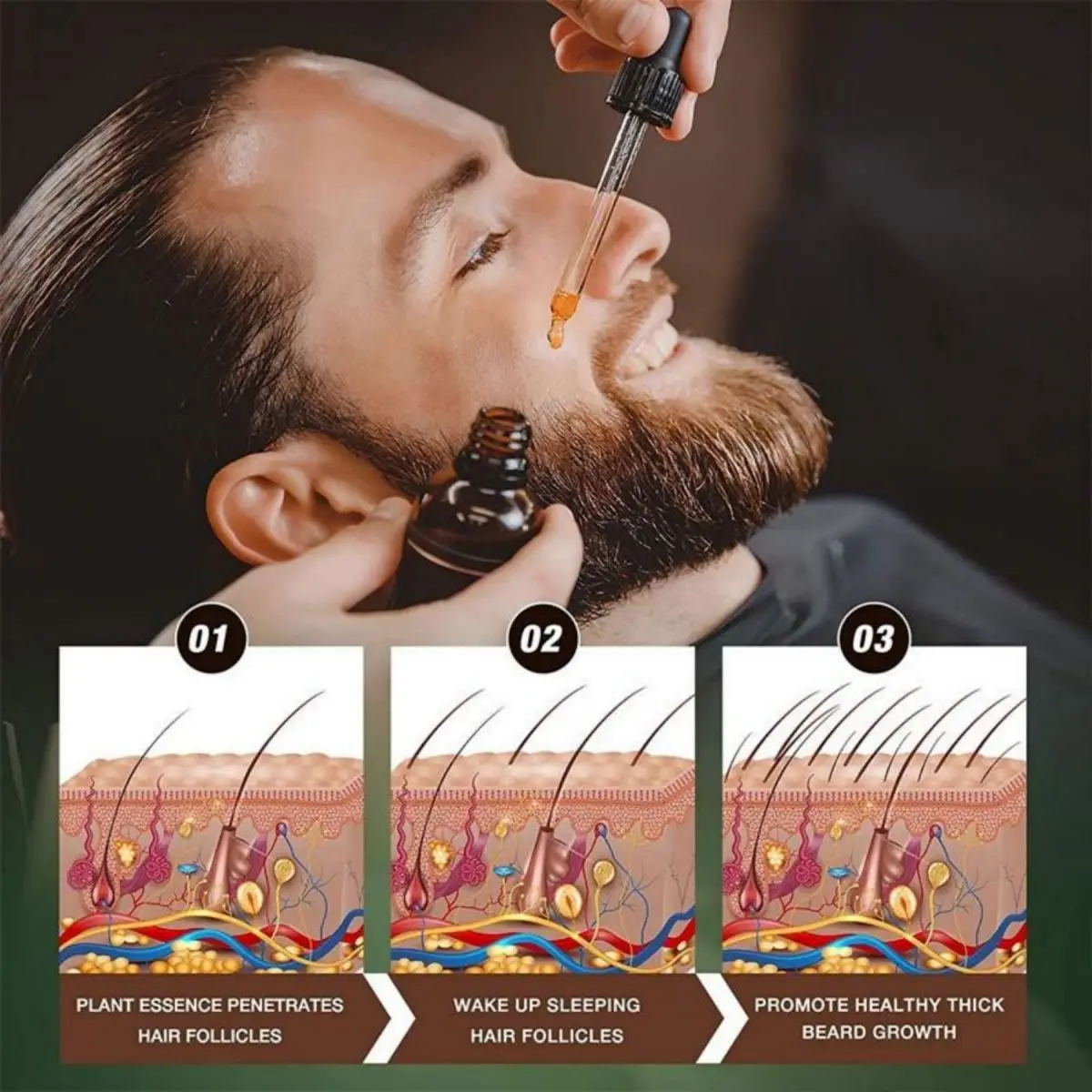 Fast Beard Growth Oil Beard Oi – Hair Care Essence Oil Spray recenzja i cena