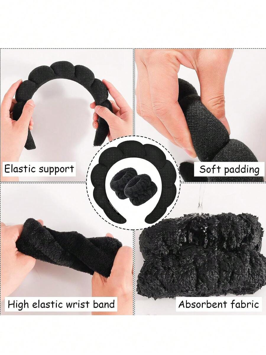 3pcs1set  Sponge Headband Wris – Hair Care Hair Mask recenzja i cena