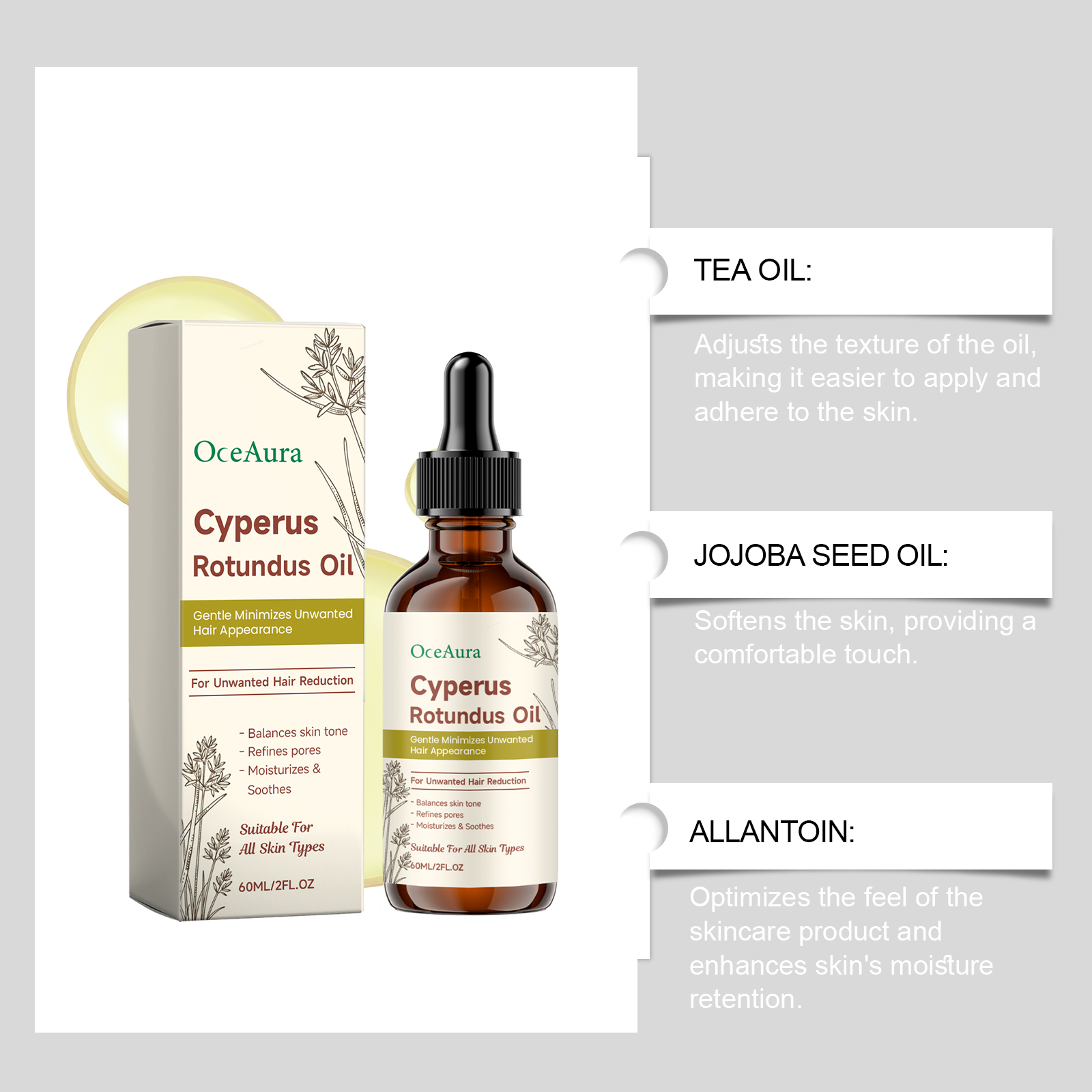 Cyperus Rotundus Hair Removal  – Hair Care Essence Oil Spray recenzja i cena
