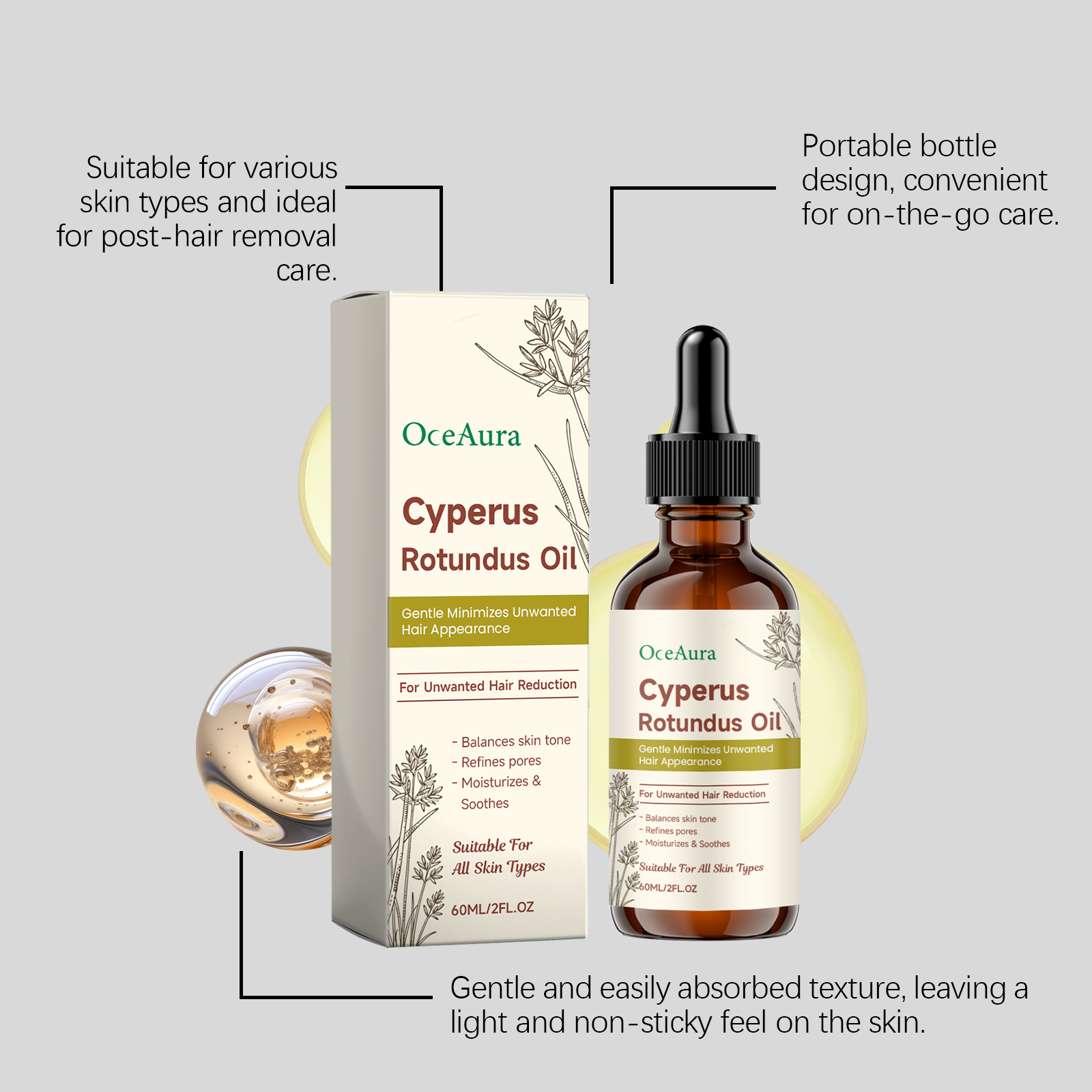 Cyperus Rotundus Hair Removal  – Hair Care Essence Oil Spray recenzja i cena