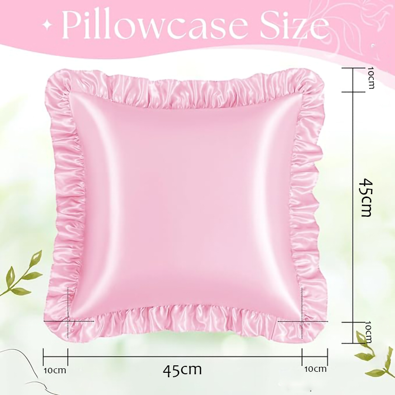 2Pcs Satin Ruffled Pillow Case – Satin Pillowcase Silk recenzja i cena