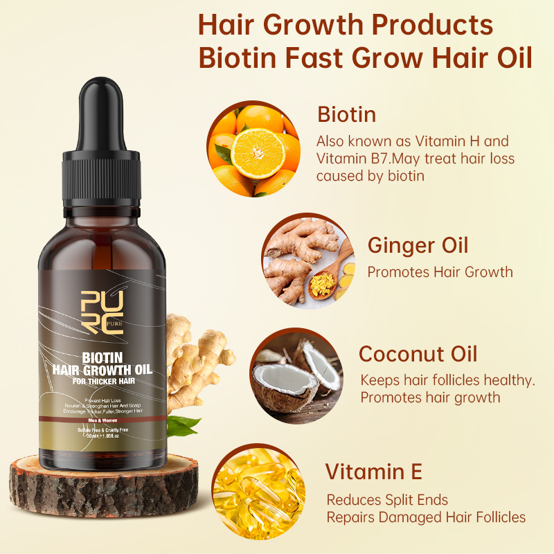 PURC Biotin Hair Growth Oil Sh – Hair Care Keratin Treatment recenzja i cena