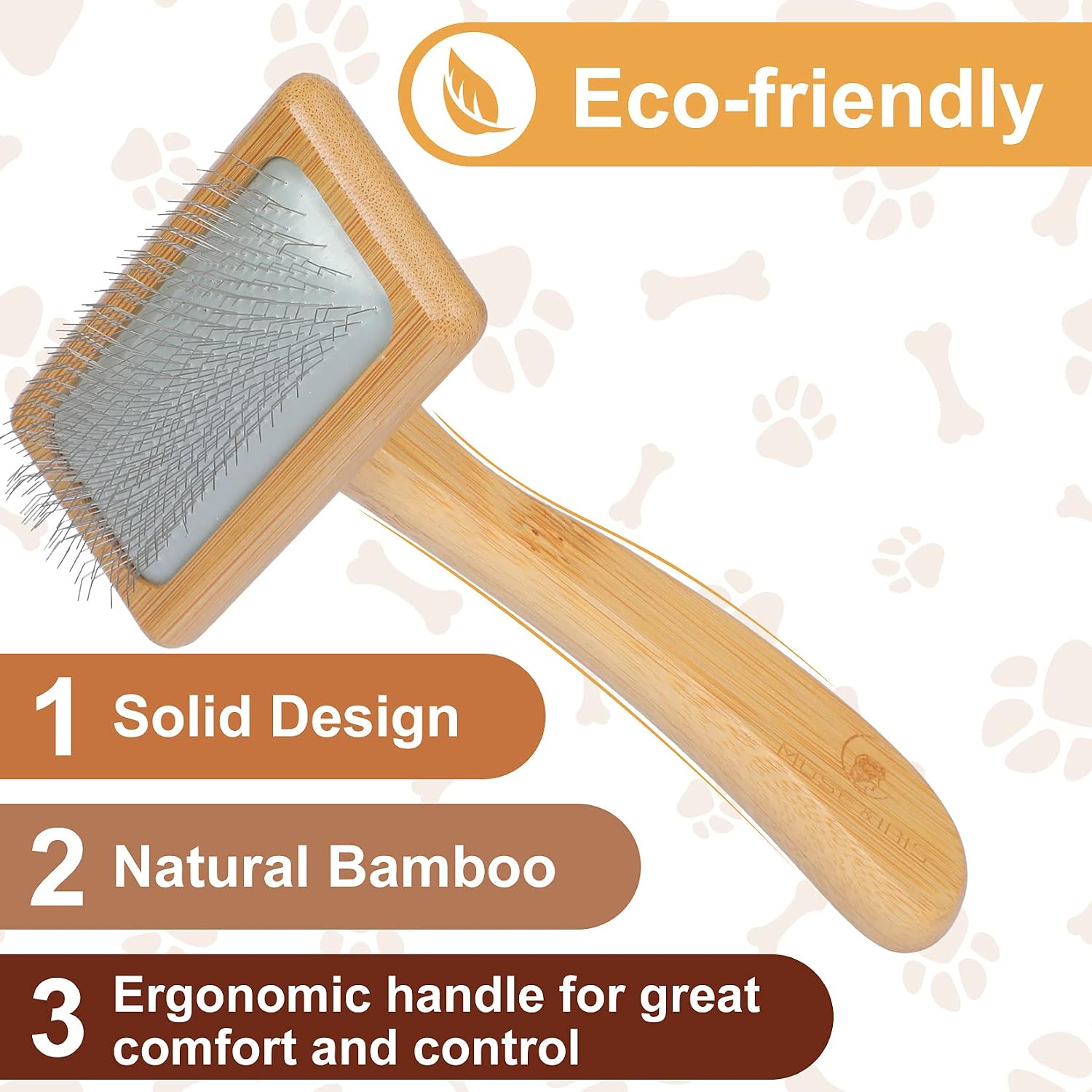 Pet Slicker Brush, Bamboo Hand – Bamboo Hair Brush recenzja i cena