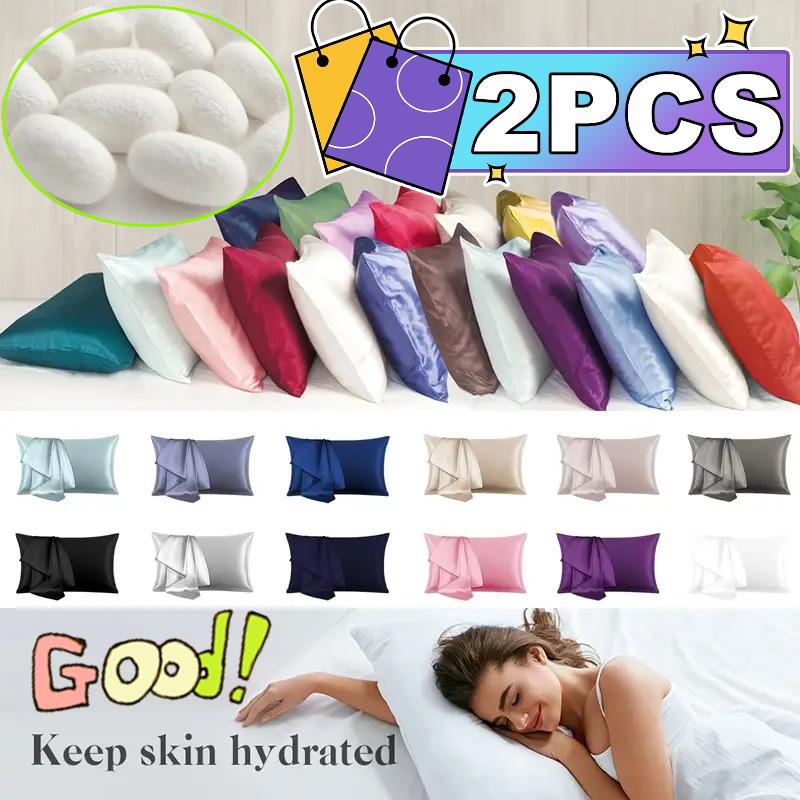 New 2pcs Nordic Pure Emulation – Satin Pillowcase Silk recenzja i cena